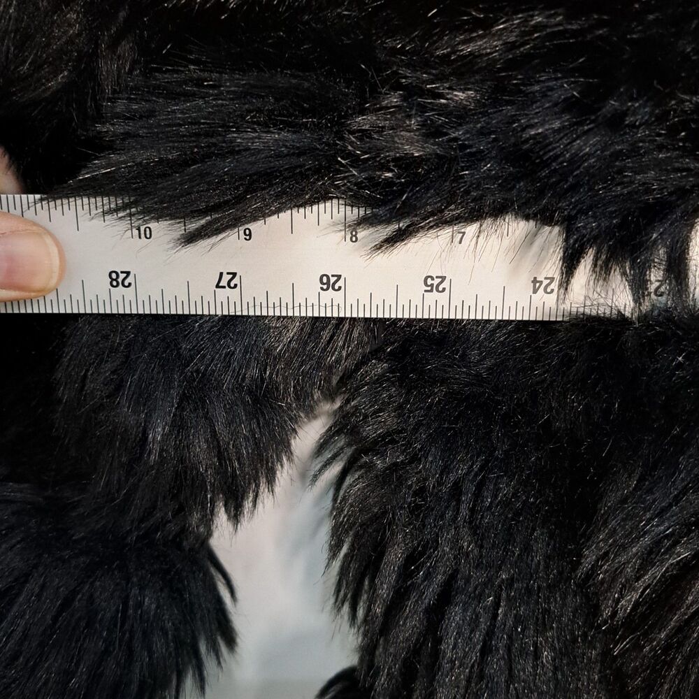 BOPT The Beauty Optimal Product Women's Faux Fur Coat Jacket MP7 Black Large NWT - Picture 8 of 8